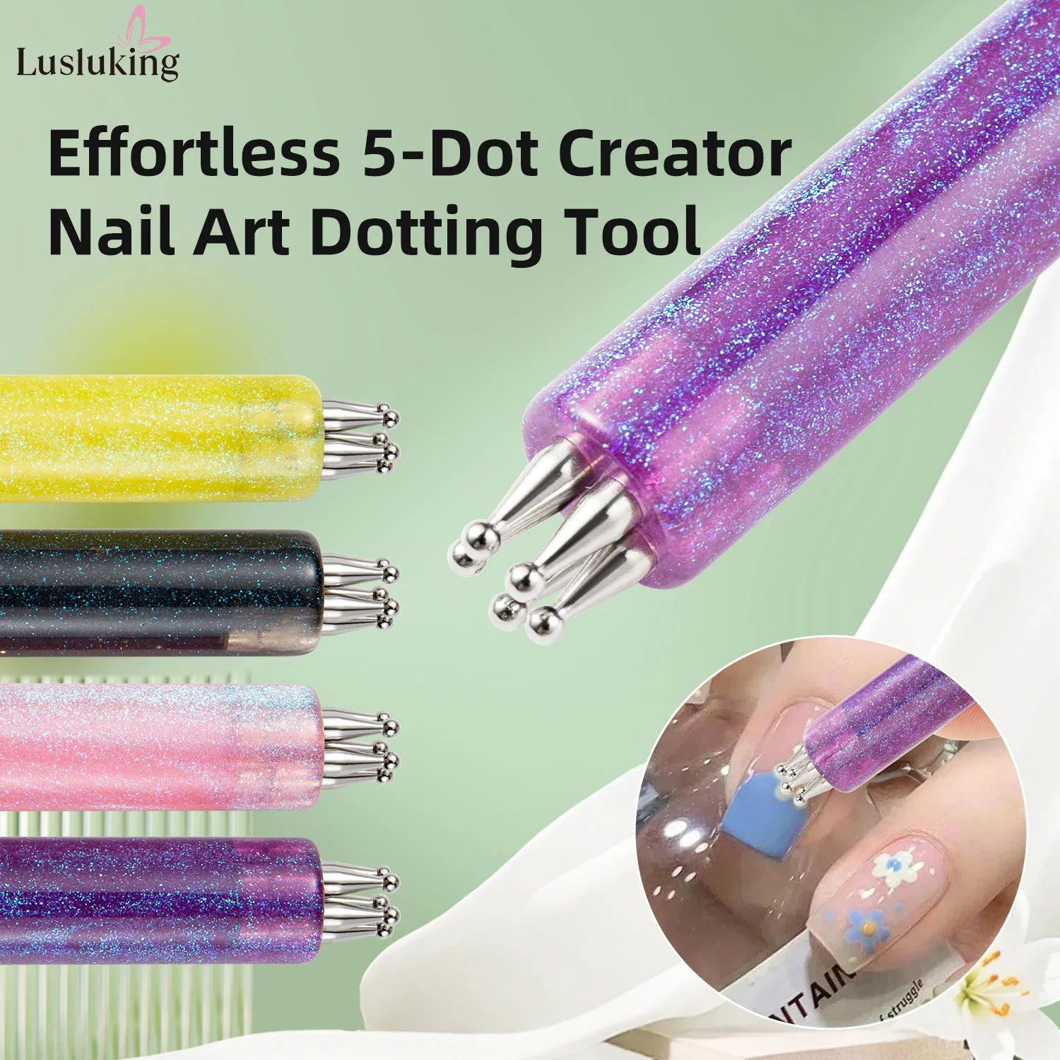 5 Petal Nail Art Dotting Tool (1.8mm Tip)