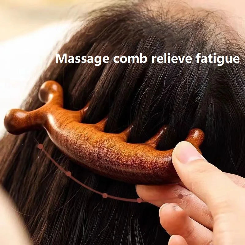 Wooden Scalp Massage Comb (Small)
