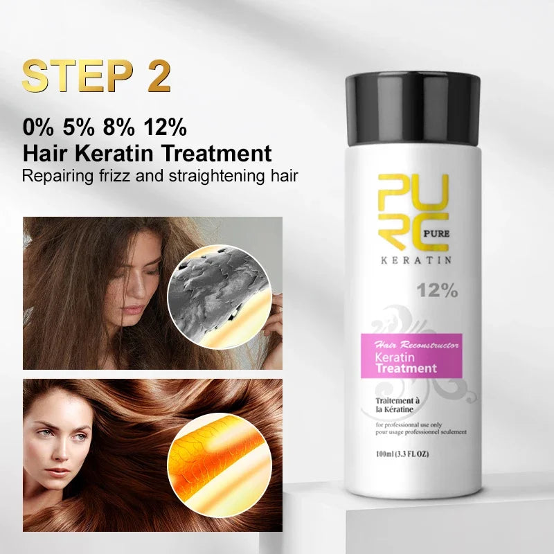 Professional Keratin Shampoo & Conditioner - Smoothing & Damage Repair