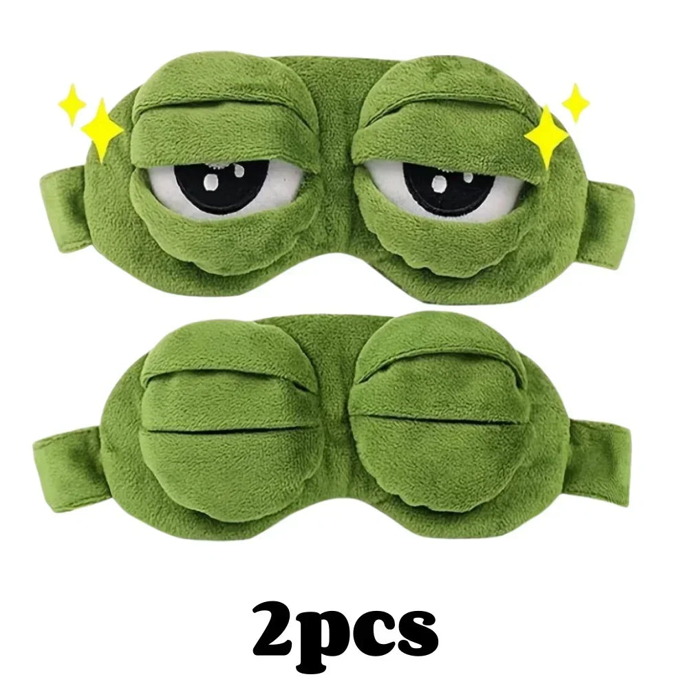 3D Frog Plush Sleep Eye Mask