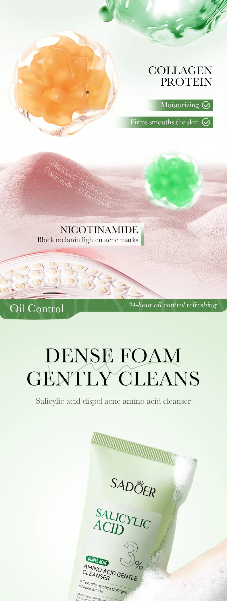 Salicylic Acid Facial Cleanser - Deep Cleansing Foam