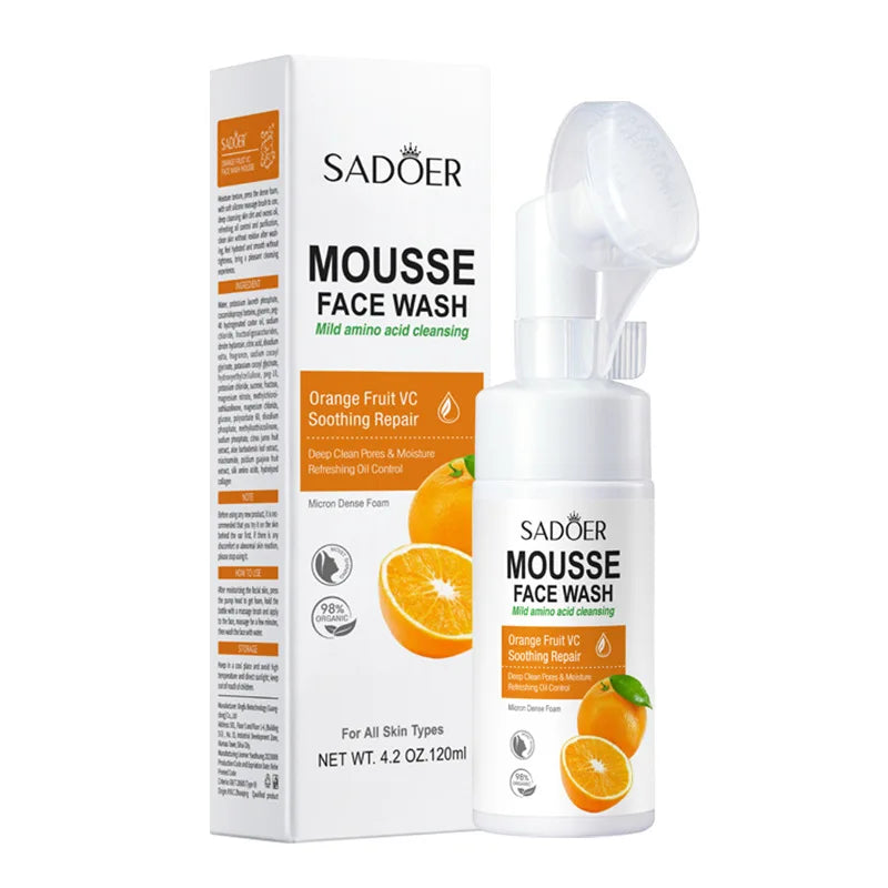 Fruit Infusion Facial Cleansing Mousse - Hydrating & Gentle Massage Foam