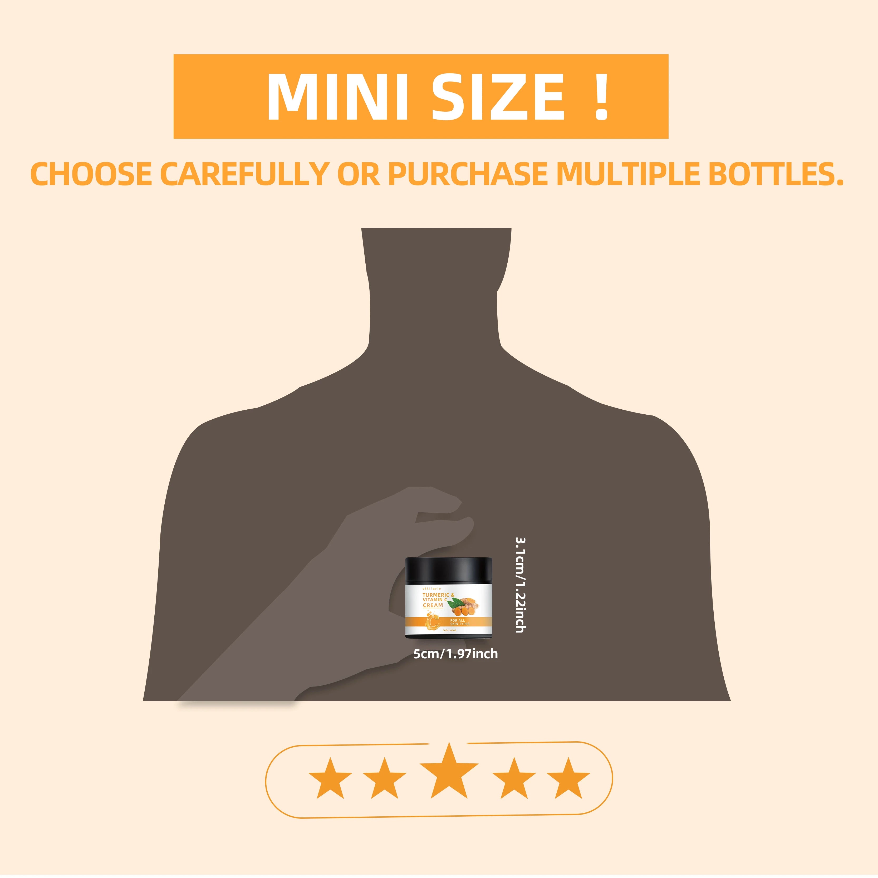 Turmeric & Vitamin C Cream - Lightweight Brightening Face & Neck Treatment