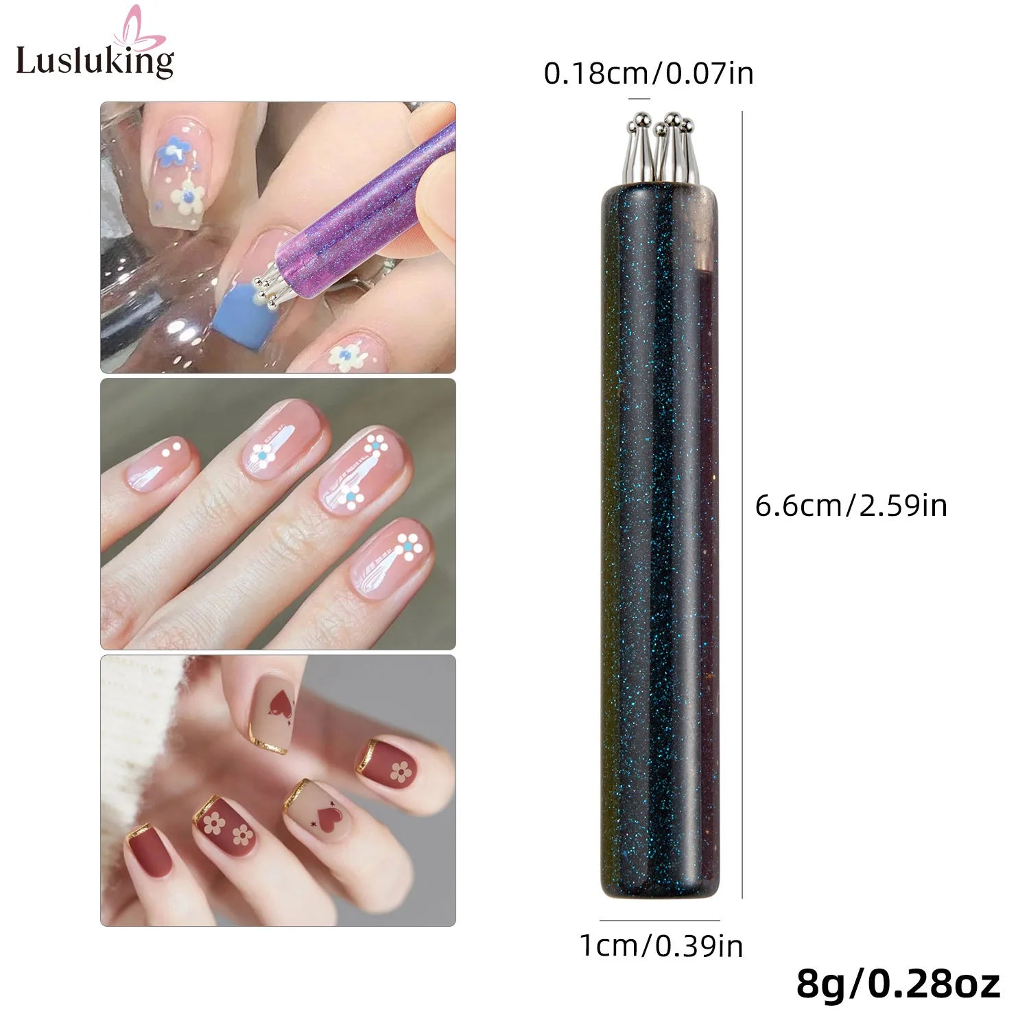 5 Petal Nail Art Dotting Tool (1.8mm Tip)