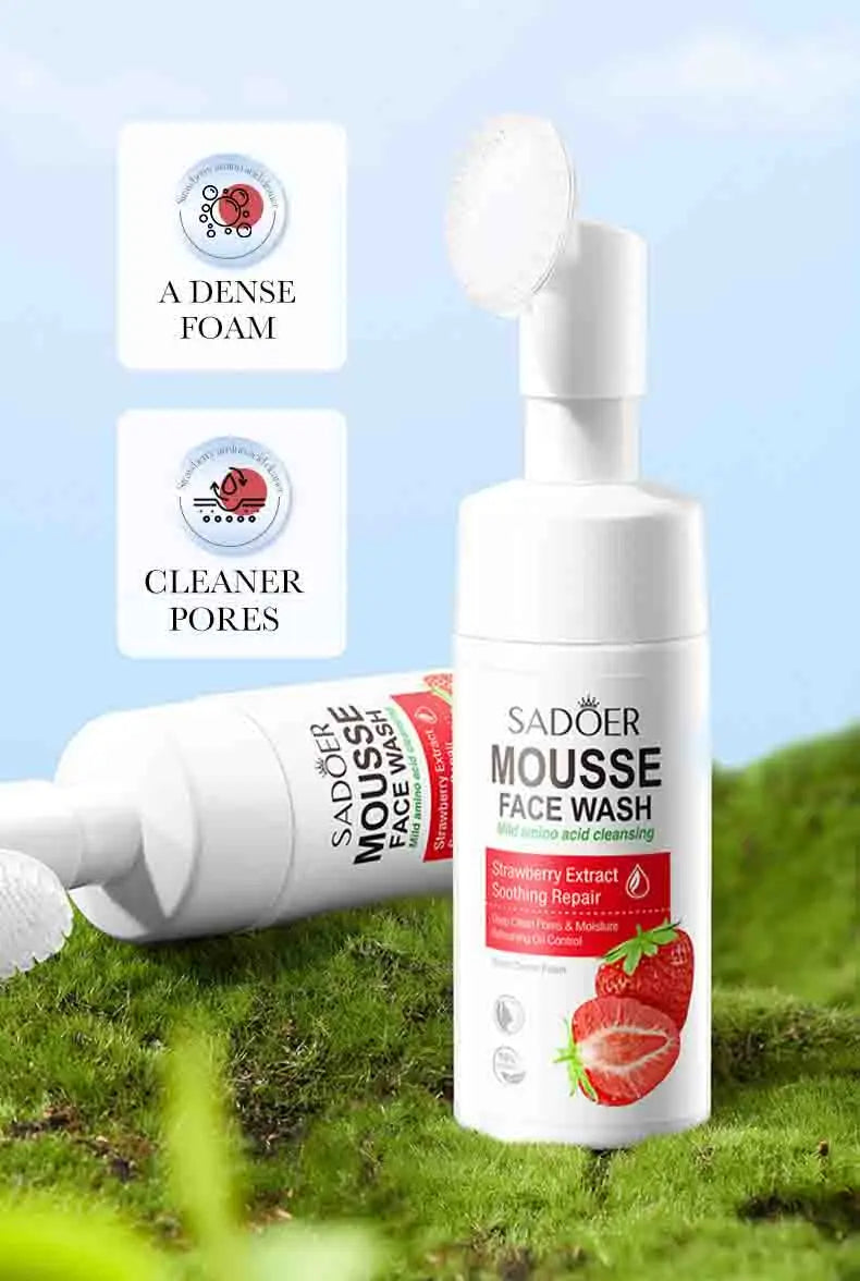 Fruit Infusion Facial Cleansing Mousse - Hydrating & Gentle Massage Foam