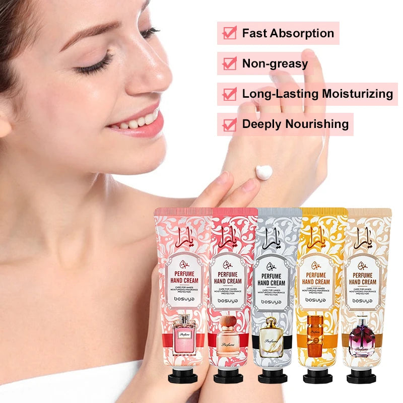 Perfume Hand Cream Set - Moisturizing & Nourishing (5-Pack)