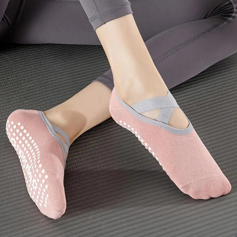 Non-Slip Yoga Grip Socks (1–6 Pairs)
