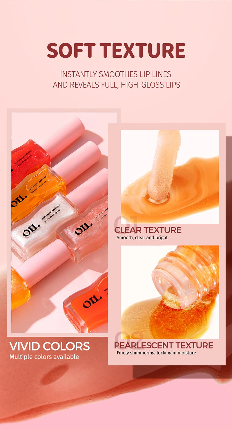 Honey Essence Lip Oil - Moisturizing Fruity Shimmer Gloss