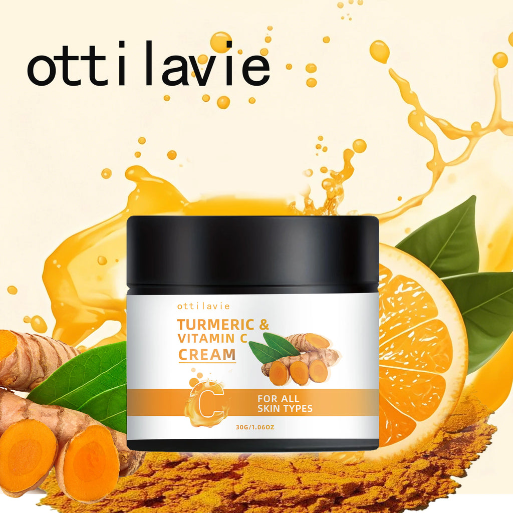 Turmeric & Vitamin C Cream - Lightweight Brightening Face & Neck Treatment