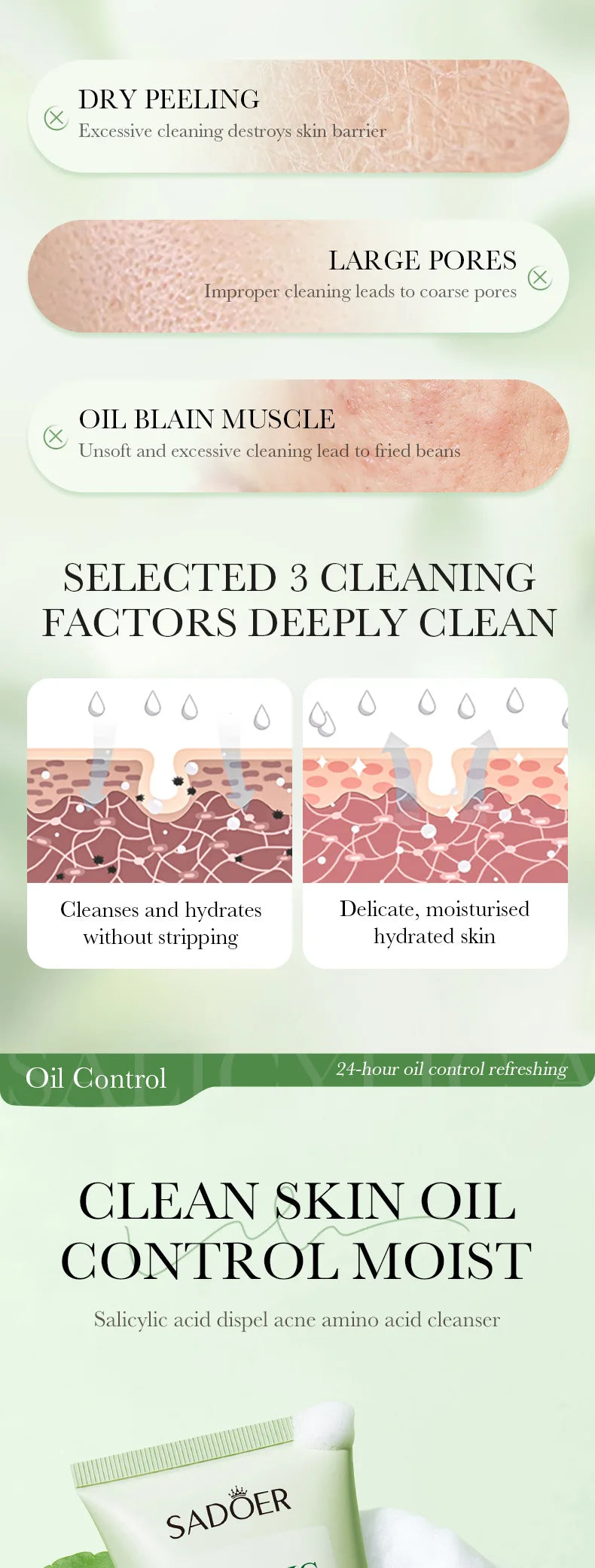 Salicylic Acid Facial Cleanser - Deep Cleansing Foam