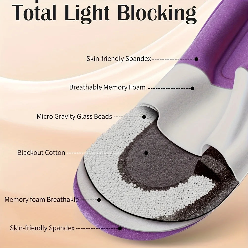 3D Contoured Light-Blocking Sleep Mask