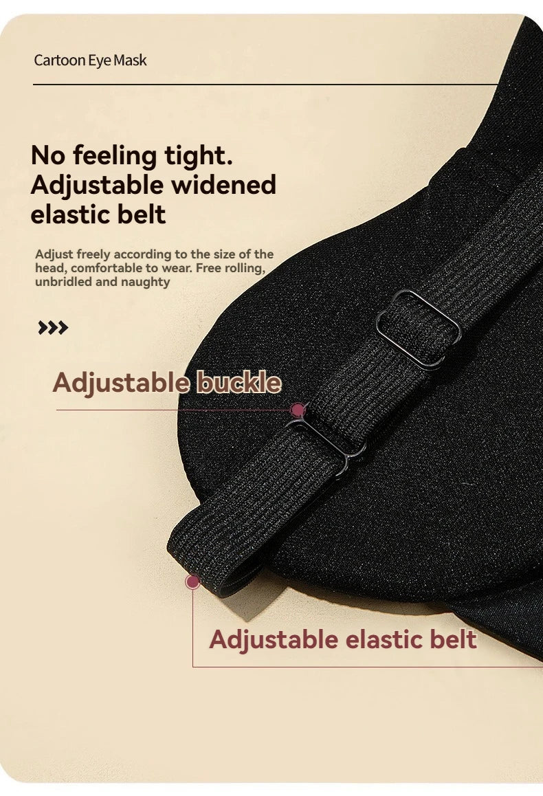 Cute Cartoon Polyester Sleep Eye Mask